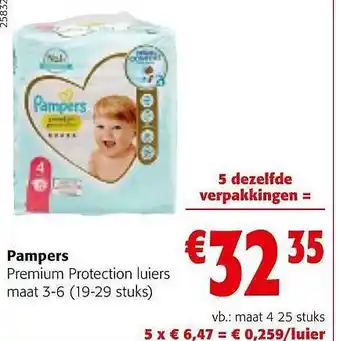 Colruyt Pampers premium proteection luiers maat 3-6 aanbieding