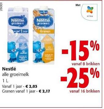 Colruyt Nestlé alle groeimelk 1l aanbieding
