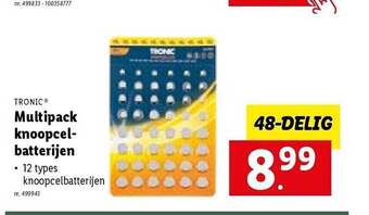 Tronic multipack knoopcelbatterijen