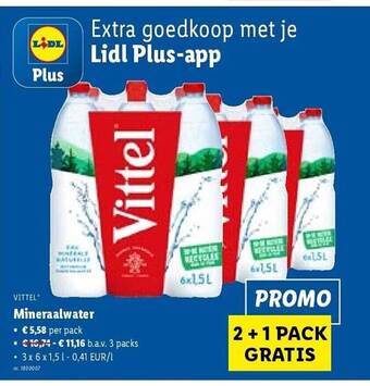 Lidl Vittel mineraalwater aanbieding