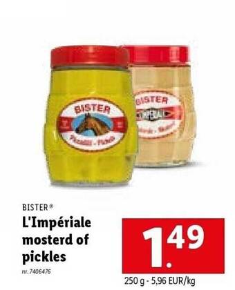 Lidl L'impériale mosterd of pickles aanbieding
