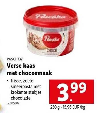 Lidl Verse kaas met chocosmaak aanbieding