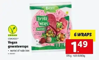 Lidl Vemondo vegan groentewraps aanbieding