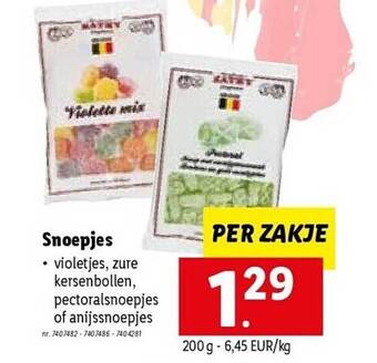 Lidl Snoepjes aanbieding