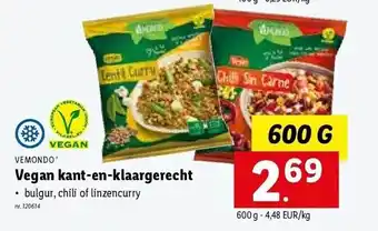 Lidl Vemondo vegan kantenklaargerecht aanbieding