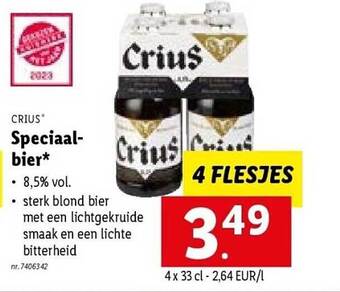 Lidl Crius speciaalbier aanbieding