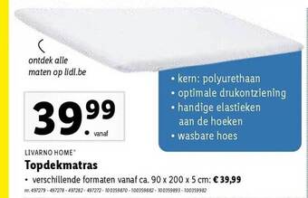 Lidl Livarno home topdekmatras aanbieding