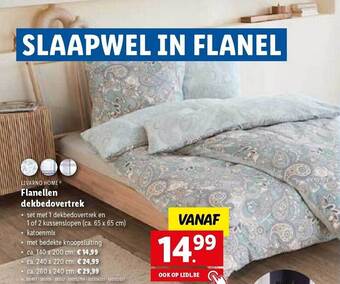 Lidl Livarno home flanellen dekbedovertrek aanbieding