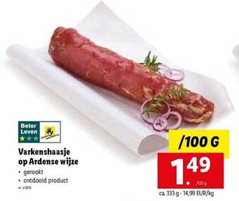 Lidl Varkenshaasje op ardense wijze aanbieding