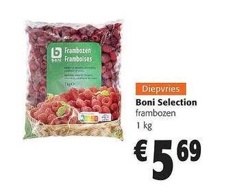 Colruyt Boni selection frambozen aanbieding