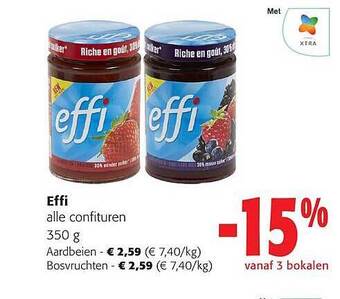 Colruyt Effi alle confituren aanbieding