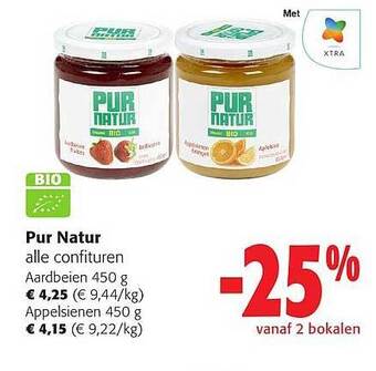 Colruyt Pur natur alle confituren aanbieding