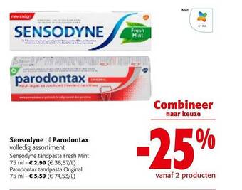 Colruyt Sensodyne of parodontax aanbieding