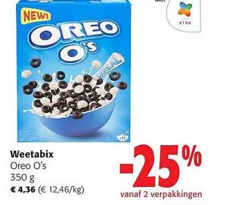Colruyt Weetabix oreo o's 350 g aanbieding