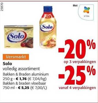 Colruyt Solo volledig assortiment aanbieding