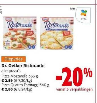Colruyt Dr. oetker ristorante alle pizza's aanbieding