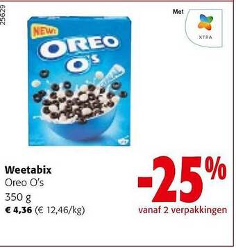 Colruyt Weetabix oreo o's 350 g aanbieding