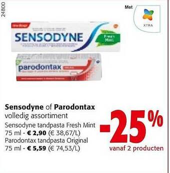 Colruyt Sensodyne of parodontax aanbieding