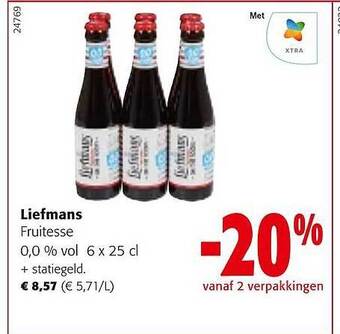 Colruyt Liefmans fruitesse 0,0% vol aanbieding