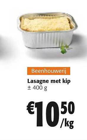Colruyt Lasagne met kip aanbieding