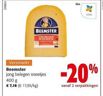 Colruyt Beemster jong belegen sneetjes 400 g aanbieding