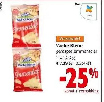 Colruyt Vache bleue geraspte emmentaler 2 x 200 g aanbieding