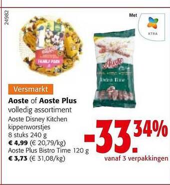 Colruyt Aoste of aoste plus aanbieding