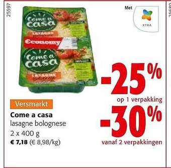 Colruyt Come a casa lasagne bolognese aanbieding