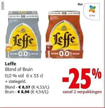 Colruyt Leffe blond of bruin 0,0% vol aanbieding