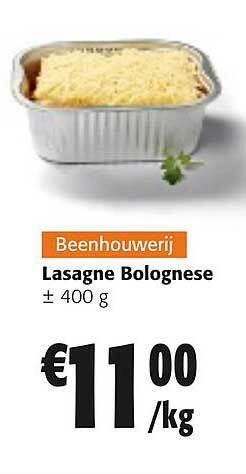 Colruyt Lasagne bolognese aanbieding