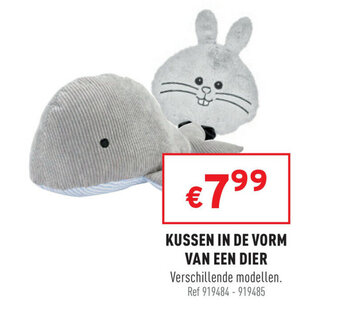Kussen in de vorm van een dier