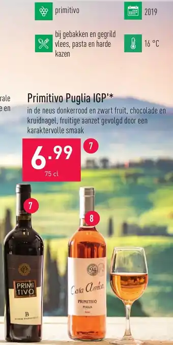 ALDI Primitivo Puglia IGP 750ml aanbieding