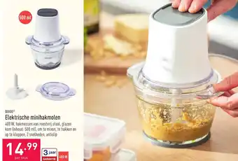 ALDI Quigg Elektrische minihakmolen 500ml aanbieding