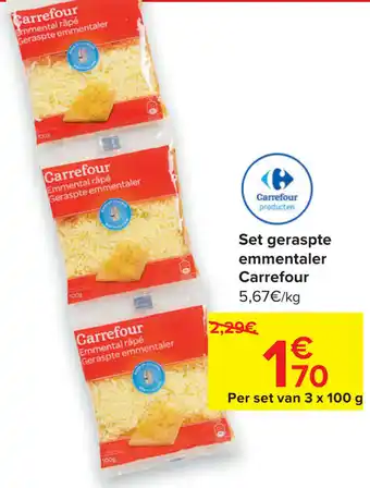 Set geraspte emmentaler 3x100 gram