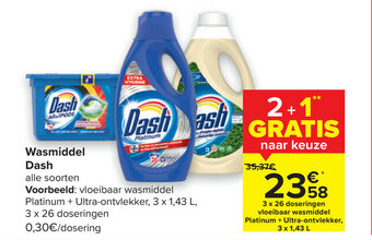 Carrefour Wasmiddel dash aanbieding