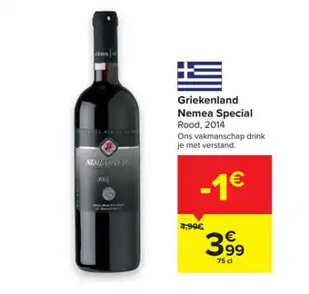 Carrefour Griekenland nemea special 75 cl aanbieding