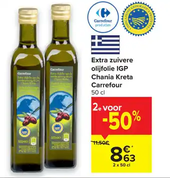 Carrefour Extra zuivere olijfolir igp 50 cl aanbieding