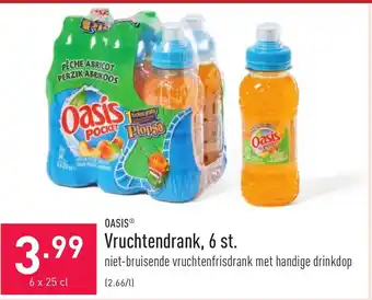 ALDI Oasis Vruchtendrank 6*250ml aanbieding