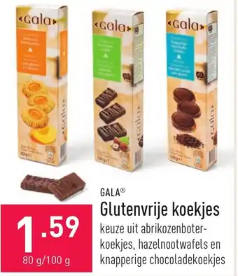 ALDI Gala Glutenvrije koekjes 80/100g aanbieding