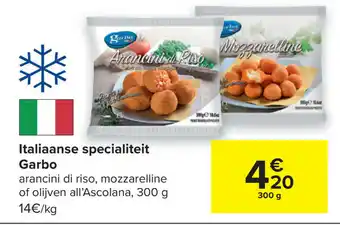 Carrefour Italiaanse specialiteit garbo 300 gram aanbieding