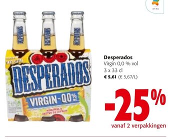 Colruyt Desperados Virgin 3 x 33cl aanbieding