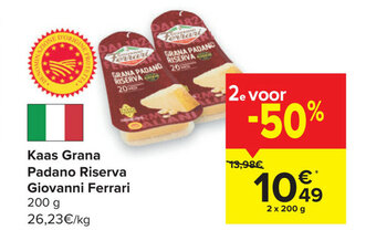 Carrefour Kaas grana padano riserva giovanni ferrari aanbieding