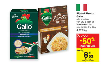 Carrefour Rijst of risotto gallo aanbieding