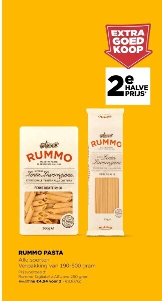 Jumbo Rummo pasta aanbieding
