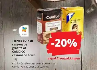 Tiense suiker cassonade graeffe of candico cassonade bruin