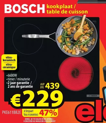 ElectroStock Kookplaat / table de cuisson aanbieding