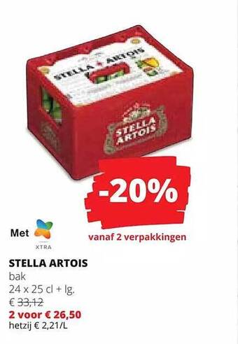 Spar Colruyt Stella artois aanbieding
