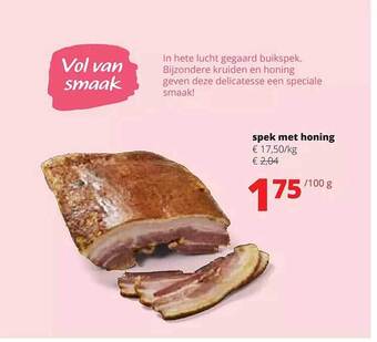 Spar Colruyt Spek met honing aanbieding