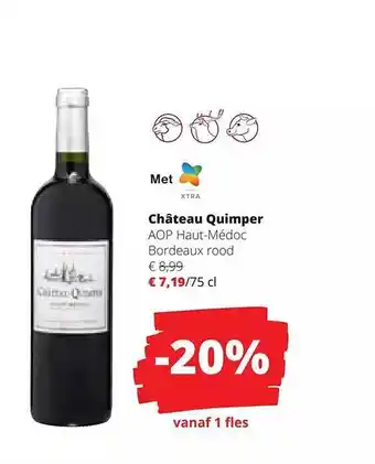 Spar Colruyt Château quimper aop hautmédoc bordeaux rood aanbieding