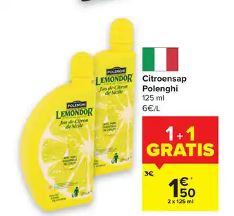 Citroensap polenghi 2x125 ml